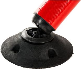 Słupek parkingowy blokujący FLEXPIN | PCV, 75 cm, na stopie, uchylny